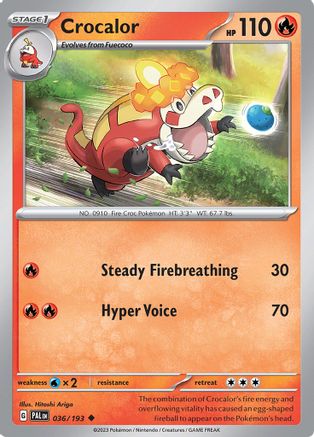 Crocalor - 036/193 36 - SV02 Paldea Evolved Reverse Holofoil