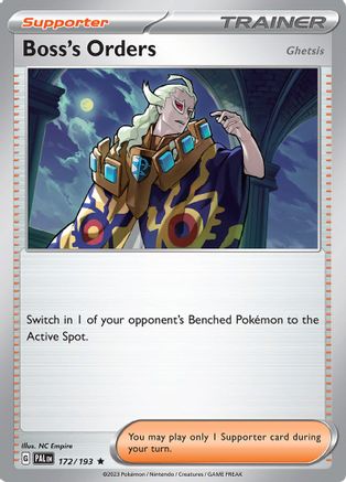 Boss's Orders - 172/193 172 - SV02 Paldea Evolved Reverse Holofoil