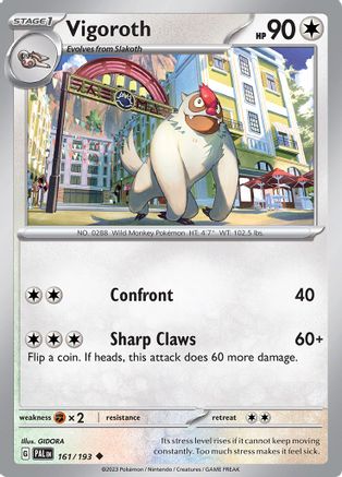 Vigoroth 161 - SV02 Paldea Evolved Reverse Holofoil