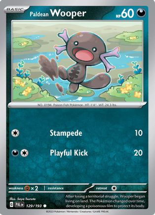 Paldean Wooper - 129/193 129 - SV02 Paldea Evolved Reverse Holofoil