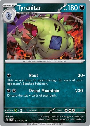 Tyranitar - 135/193 135 - SV02 Paldea Evolved Holofoil