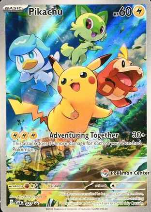 Pikachu - 027 (Pokemon Center Exclusive) 27 - SV Scarlet & Violet Promo Cards Holofoil