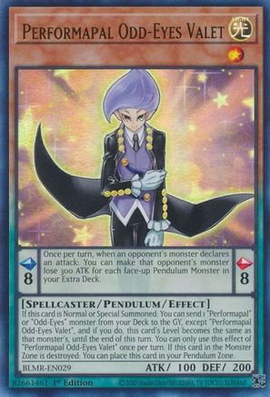 Performapal Odd-Eyes Valet (BLMR-EN029) - Battles of Legend: Monstrous Revenge 1st Edition