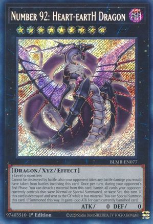 Number 92: Heart-eartH Dragon (BLMR-EN077) - Battles of Legend: Monstrous Revenge 1st Edition