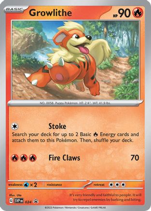 Growlithe (Cosmo Holo) 24 - SV Scarlet & Violet Promo Cards Holofoil