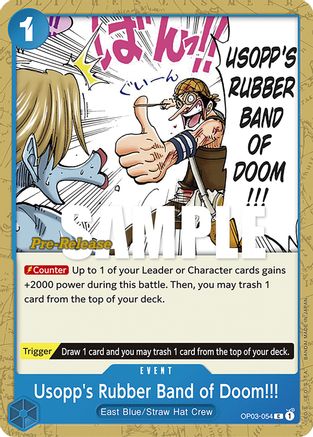 Usopp's Rubber Band of Doom!!! (OP03-054) - Pillars of Strength Pre-Release Cards