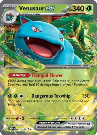 Venusaur ex - 003/165 3 - SV Scarlet & Violet 151 Holofoil