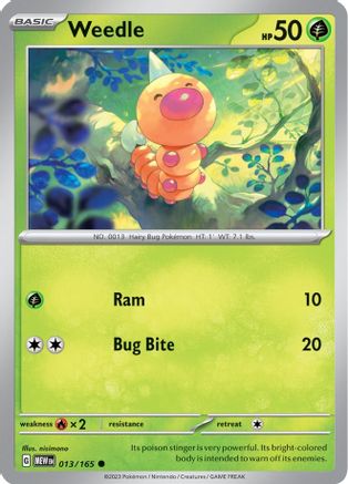 Weedle 13 - SV Scarlet & Violet 151 Reverse Holofoil