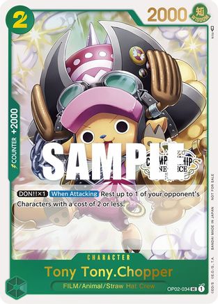 Tony Tony.Chopper (Store Championship Participation Pack) (OP02-034) - One Piece Promotion Cards Foil