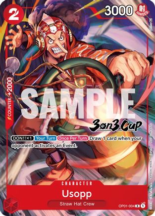 Usopp (3-on-3 Cup) [Participant] (OP01-004) - One Piece Promotion Cards