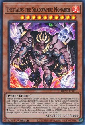 Thestalos the Shadowfire Monarch (DUNE-EN023) - Duelist Nexus 1st Edition