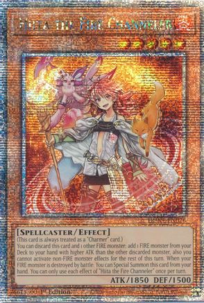 Hiita the Fire Channeler (Quarter Century Secret Rare) (DUNE-EN026) - Duelist Nexus 1st Edition