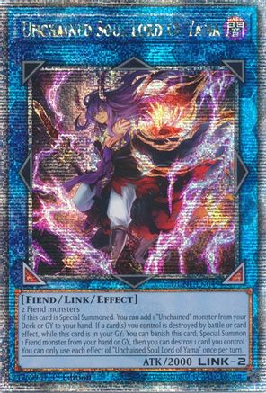 Unchained Soul Lord of Yama (Quarter Century Secret Rare) (DUNE-EN049) - Duelist Nexus 1st Edition