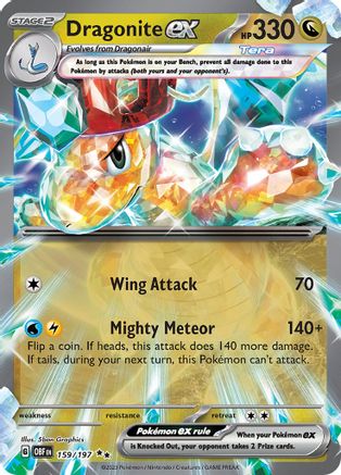 Dragonite ex 159 - SV03 Obsidian Flames Holofoil