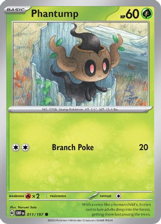 Phantump 11 - SV03 Obsidian Flames Reverse Holofoil