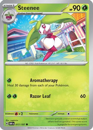 Steenee 17 - SV03 Obsidian Flames Reverse Holofoil