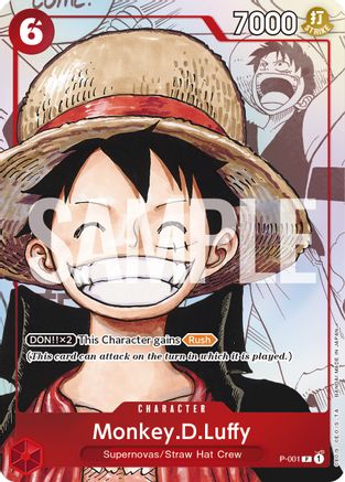 Monkey.D.Luffy (Alternate Art) (P-001) - One Piece Promotion Cards Foil