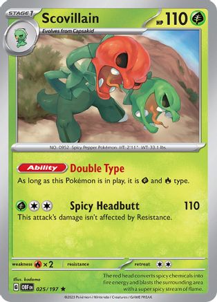 Scovillain 25 - SV03 Obsidian Flames Reverse Holofoil