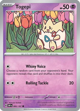 Togepi 83 - SV03 Obsidian Flames Reverse Holofoil
