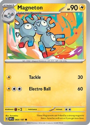 Magneton 64 - SV03 Obsidian Flames Reverse Holofoil