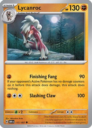 Lycanroc 117 - SV03 Obsidian Flames