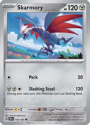 Skarmory 142 - SV03 Obsidian Flames