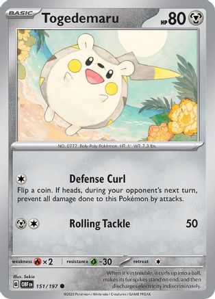 Togedemaru 151 - SV03 Obsidian Flames Reverse Holofoil