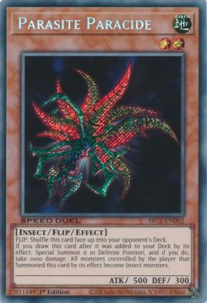 Parasite Paracide (Secret Rare) (SBC1-END02) - Speed Duel: Streets of Battle City 1st Edition