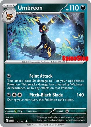 Umbreon (GameStop Exclusive) 130 - SV Scarlet & Violet Promo Cards Reverse Holofoil