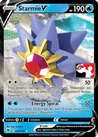 Starmie V 30 - Prize Pack Series Three Holofoil