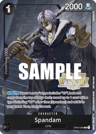 Spandam (Online Regional 2023) [Winner] (OP03-086) - One Piece Promotion Cards