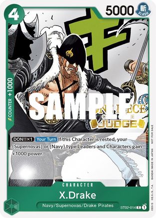 X.Drake (Judge Pack Vol. 2) (ST02-014) - One Piece Promotion Cards Foil