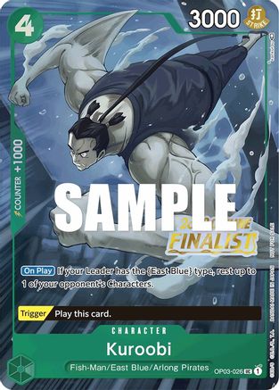 Kuroobi (Offline Regional 2023) [Finalist] (OP03-026) - One Piece Promotion Cards Foil