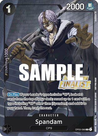 Spandam (Offline Regional 2023) [Finalist] (OP03-086) - One Piece Promotion Cards Foil