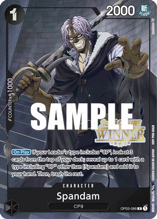 Spandam (Offline Regional 2023) [Winner] (OP03-086) - One Piece Promotion Cards