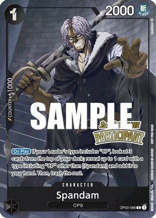 Spandam (Offline Regional 2023) [Participant] (OP03-086) - One Piece Promotion Cards Foil