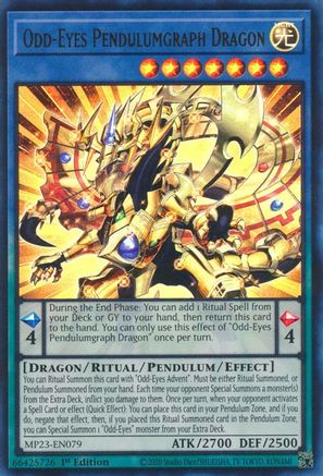 Odd-Eyes Pendulumgraph Dragon (MP23-EN079) - 25th Anniversary Tin: Dueling Heroes Mega Pack 1st Edition