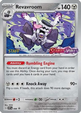 Revavroom - 008 [Staff] 8 - SV Scarlet & Violet Promo Cards Holofoil