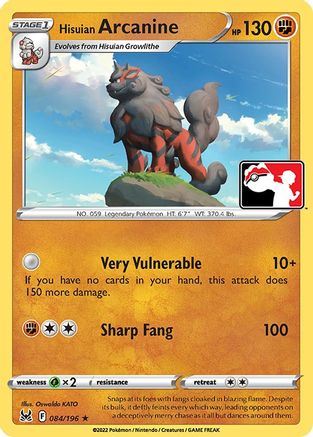 Hisuian Arcanine 84 - Prize Pack Series Three