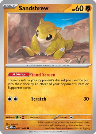 Sandshrew 27 - SV Scarlet and Violet 151