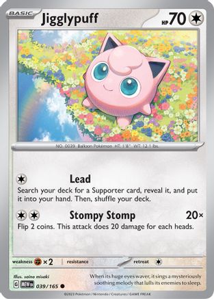 Jigglypuff 39 - SV Scarlet & Violet 151 Reverse Holofoil