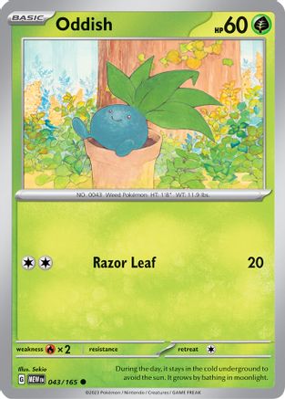 Oddish 43 - SV Scarlet & Violet 151 Reverse Holofoil