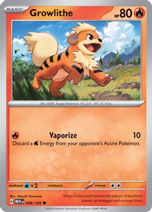 Growlithe 58 - SV Scarlet & Violet 151 Reverse Holofoil