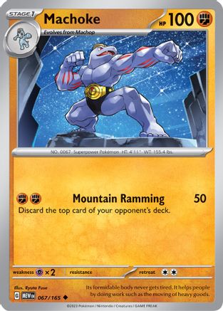 Machoke - 067/165 67 - SV Scarlet & Violet 151 Reverse Holofoil