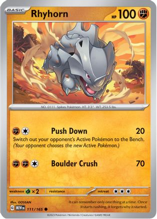 Rhyhorn 111 - SV Scarlet and Violet 151