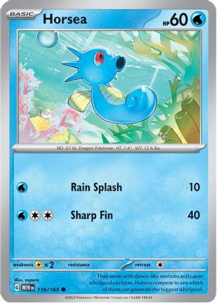 Horsea 116 - SV Scarlet & Violet 151 Reverse Holofoil