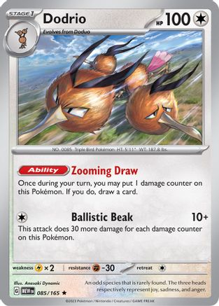Dodrio 85 - SV Scarlet & Violet 151 Reverse Holofoil