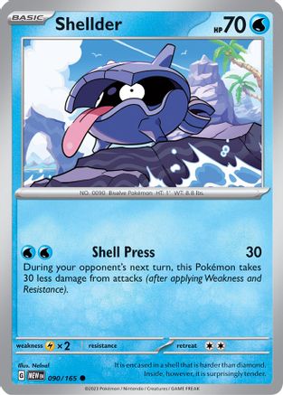 Shellder 90 - SV Scarlet & Violet 151 Reverse Holofoil