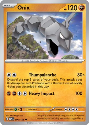 Onix 95 - SV Scarlet & Violet 151 Reverse Holofoil
