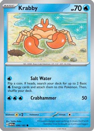 Krabby 98 - SV Scarlet & Violet 151 Reverse Holofoil